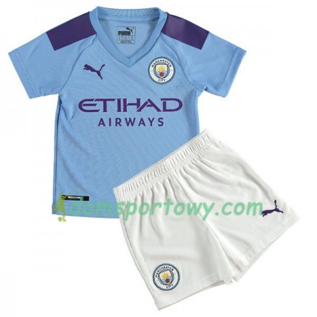 Koszulka Manchester City Dziecięcy Domowe Koszulki Piłkarskie 2019-2020 Krótki Rękaw